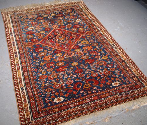 fig 1. ANTIQUE TRIBAL QASHQAI RUG, EXCELLENT COLOUR AND CONDITION, CIRCA 1880.