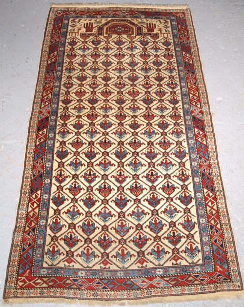 Antique Caucasian Shirvan Prayer Rug, Ex Zaleski Collection, Dated 1320 / 1902.