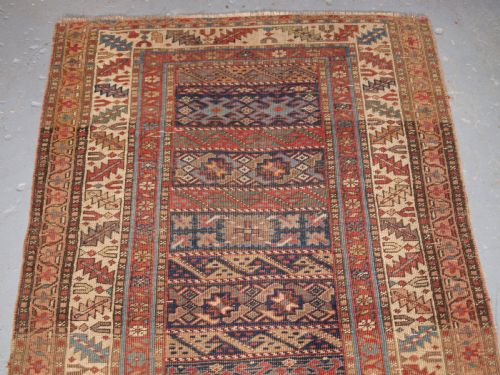 fig 1. ANTIQUE SOUTH CAUCASIAN KURDISH RUNNER OF UNUSUAL DESIGN, CIRCA 1890.