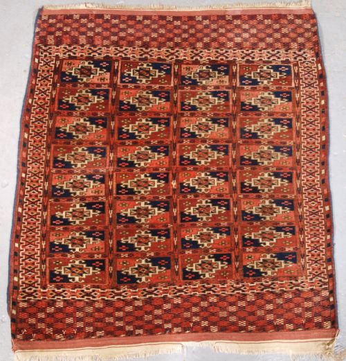 Antique Tekke Turkmen Dowry Rug, Very Fine Weave, Circa 1890.