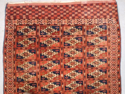 fig 1. ANTIQUE TEKKE TURKMEN DOWRY RUG, VERY FINE WEAVE, CIRCA 1890.