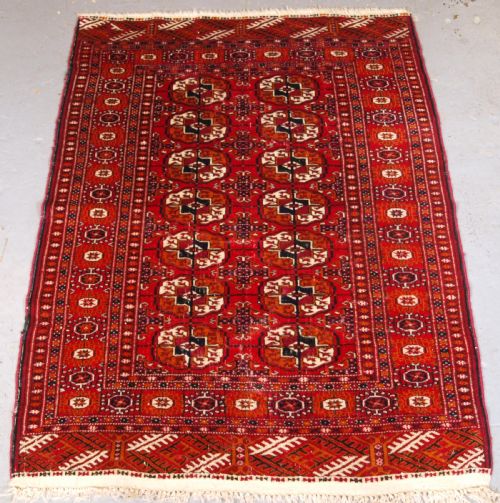 Antique Tekke Turkmen Rug of Small Size, Circa 1900.