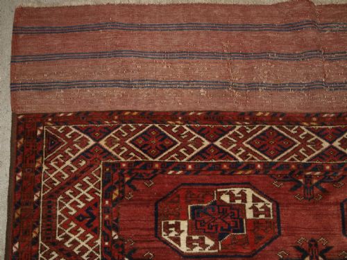 ANTIQUE KIZYL AYAK TURKMEN MAIN CARPET OUTSTANDING CONDITION CIRCA 1880 - ADDITIONAL PHOTO 2
