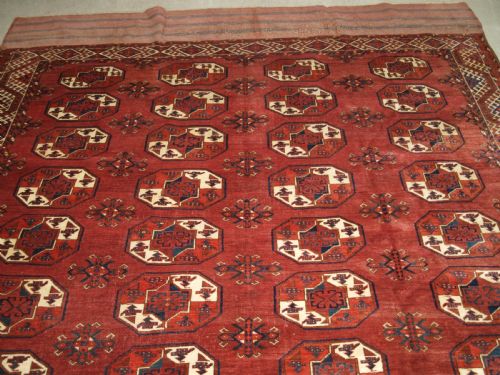 ANTIQUE KIZYL AYAK TURKMEN MAIN CARPET OUTSTANDING CONDITION CIRCA 1880 - ADDITIONAL PHOTO 3