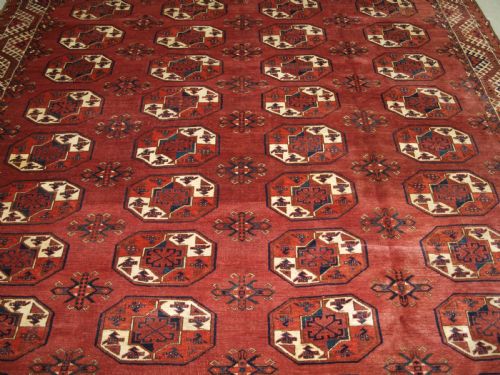 ANTIQUE KIZYL AYAK TURKMEN MAIN CARPET OUTSTANDING CONDITION CIRCA 1880 - ADDITIONAL PHOTO 4