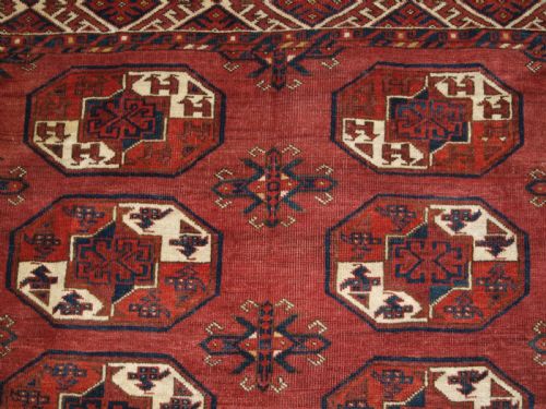 ANTIQUE KIZYL AYAK TURKMEN MAIN CARPET OUTSTANDING CONDITION CIRCA 1880 - ADDITIONAL PHOTO 6