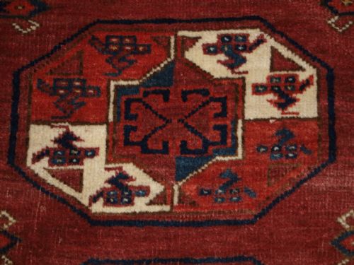 ANTIQUE KIZYL AYAK TURKMEN MAIN CARPET OUTSTANDING CONDITION CIRCA 1880 - ADDITIONAL PHOTO 8
