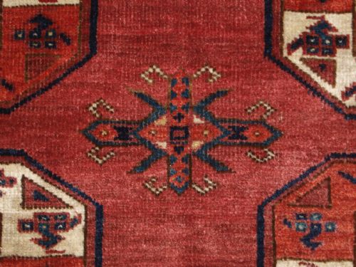 ANTIQUE KIZYL AYAK TURKMEN MAIN CARPET OUTSTANDING CONDITION CIRCA 1880 - ADDITIONAL PHOTO 11