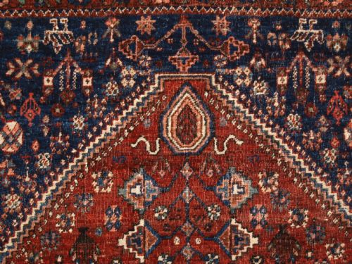 ANTIQUE ABEDEH RUG QASHQAI WEAVERS TRIBAL DESIGN CIRCA 1920 - ADDITIONAL PHOTO 7