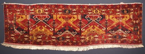 Antique Ersari Beshir Turkmen Torba, Unusual Design, Circa 1900.