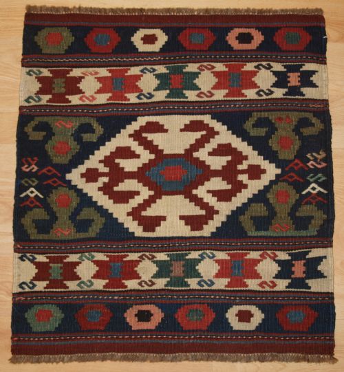Antique South East Caucasian or Shahsavan Mafrash End Panel, Circa 1900.