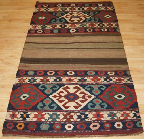 Antique Caucasian or Shahsavan Mafrash Panel Kilim, Circa 1900.