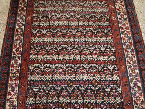 ANTIQUE KURDISH RUNNER OR CORRIDOR CARPET ALL OVER SHRUB DESIGN CIRCA 1900 - ADDITIONAL PHOTO 6