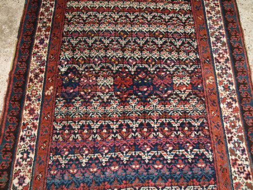 ANTIQUE KURDISH RUNNER OR CORRIDOR CARPET ALL OVER SHRUB DESIGN CIRCA 1900 - ADDITIONAL PHOTO 7