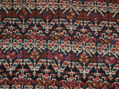 ANTIQUE KURDISH RUNNER OR CORRIDOR CARPET ALL OVER SHRUB DESIGN CIRCA 1900 - ADDITIONAL PHOTO 11