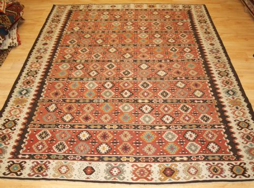 Antique Sharkoy Kilim with Repeat Design, Excellent Condition, Circa 1920.
