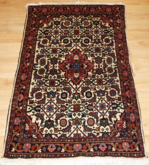 Old Hamadan Region Rug of Small Size with Herati Design, Circa 1930.