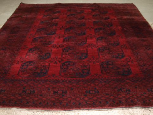 fig 1. ANTIQUE AFGHAN ERSARI VILLAGE CARPET, GREAT CONDITION, CIRCA 1920.