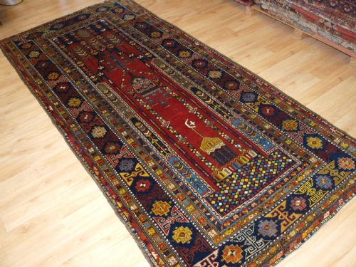 fig 1. ANTIQUE TURKISH YAHYALI VILLAGE RUG WITH SCARCE MOSQUE DESIGN, CIRCA 1900/20.