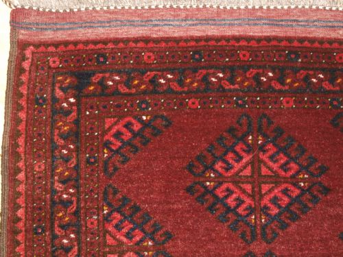OLD AFGHAN VILLAGE RUG WITH TURKMEN STYLE DESIGN CIRCA 1920 - ADDITIONAL PHOTO 1
