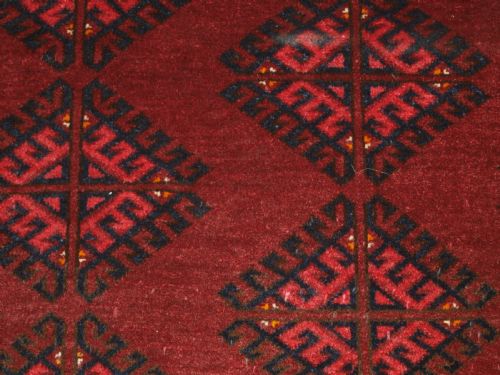 OLD AFGHAN VILLAGE RUG WITH TURKMEN STYLE DESIGN CIRCA 1920 - ADDITIONAL PHOTO 7