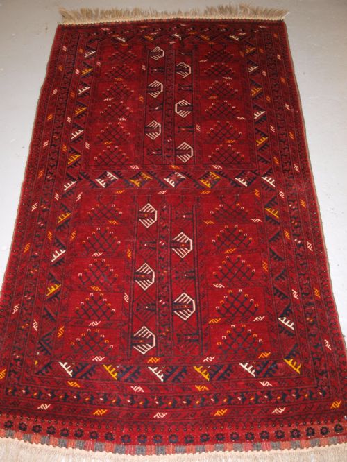 Old Afghan Rug with Ersari Turkmen Ensi Design, Circa 1920/30.