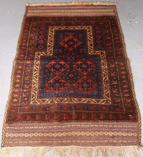 Antique Afghan Village Prayer Rug, Superb Condition, Circa 1920.
