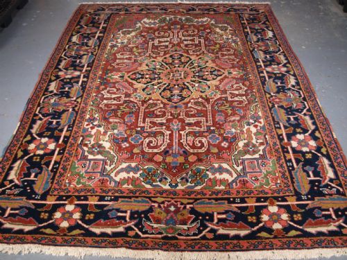 Antique Heriz Carpet, Scarce Small Room Size, Circa 1900/20.