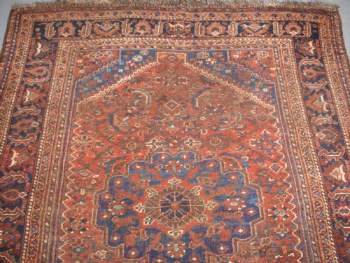 fig 1. ANTIQUE KHAMSEH BAHARLU TRIBAL RUG, SINGLE MEDALLION, CIRCA 1900/20.
