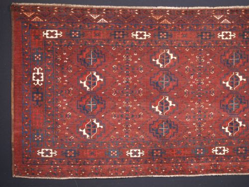 ANTIQUE ERSARI TURKMEN 12 GUL CHUVAL GOOD CONDITION AND COLOUR CIRCA 1900 - ADDITIONAL PHOTO 1
