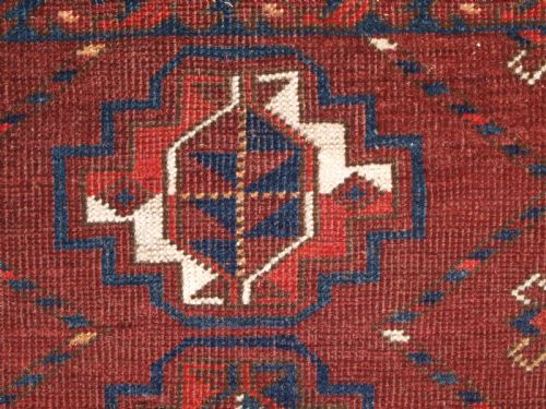 ANTIQUE ERSARI TURKMEN 12 GUL CHUVAL GOOD CONDITION AND COLOUR CIRCA 1900 - ADDITIONAL PHOTO 5