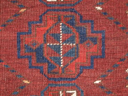 ANTIQUE ERSARI TURKMEN 12 GUL CHUVAL GOOD CONDITION AND COLOUR CIRCA 1900 - ADDITIONAL PHOTO 6