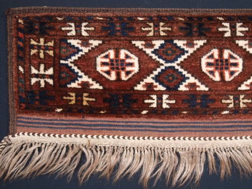 fig 1. ANTIQUE ERSARI TURKMEN GERMECH IN PERFECT ORIGINAL CONDITION, CIRCA 1900.