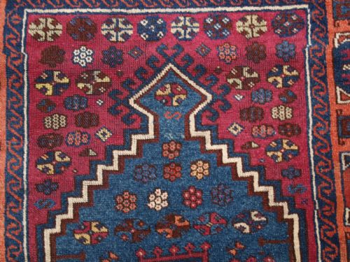 ANTIQUE EAST ANATOLIAN YURUK PRAYER RUG SUPERB COLOUR 2ND HALF 19TH CENTURY - ADDITIONAL PHOTO 9