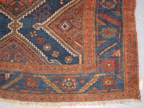 ANTIQUE KURDISH RUG LINKED MEDALLION DESIGN CIRCA 1900 - ADDITIONAL PHOTO 10