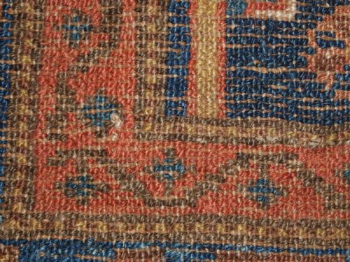 ANTIQUE KURDISH RUG LINKED MEDALLION DESIGN CIRCA 1900 - ADDITIONAL PHOTO 11