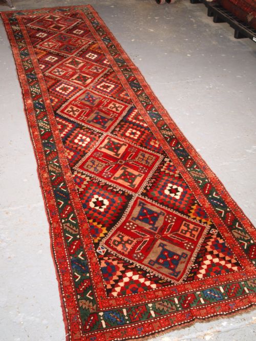 fig 1. ANTIQUE SOUTH CAUCASIAN OR KURDISH RUNNER, EXCELLENT CONDITION, CIRCA 1920.