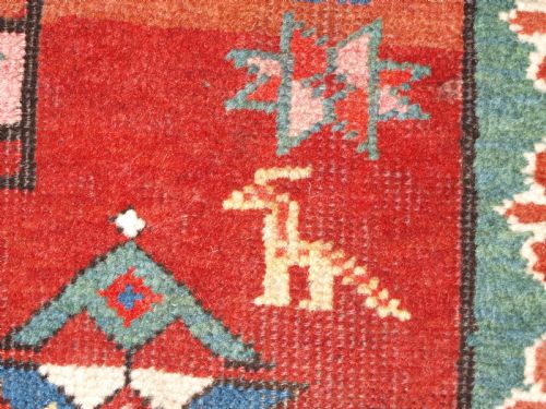 ANTIQUE CAUCASIAN KARABAGH REGION KAZAK RUG CIRCA 1900 - ADDITIONAL PHOTO 13