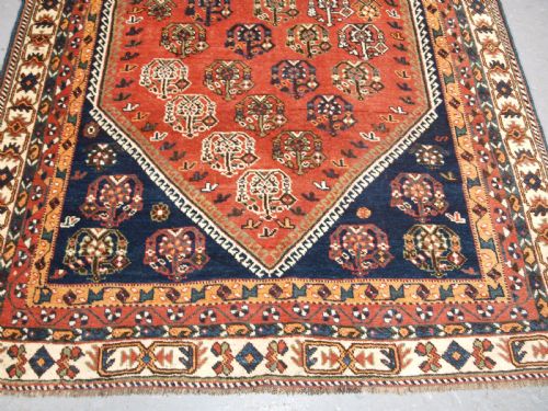 OLD QASHQAI SHIRAZ RUG WITH LARGE BOTEH DESIGN CIRCA 1920 - ADDITIONAL PHOTO 4