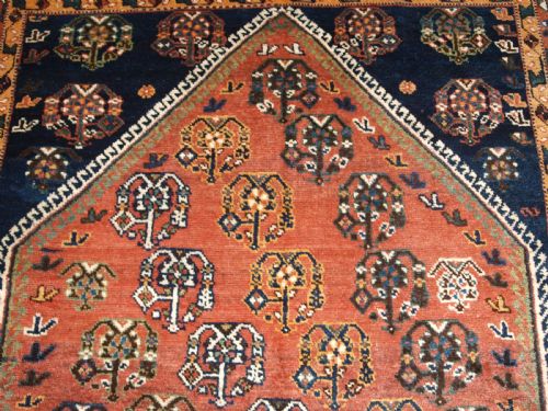 OLD QASHQAI SHIRAZ RUG WITH LARGE BOTEH DESIGN CIRCA 1920 - ADDITIONAL PHOTO 7