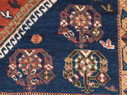 OLD QASHQAI SHIRAZ RUG WITH LARGE BOTEH DESIGN CIRCA 1920 - ADDITIONAL PHOTO 11