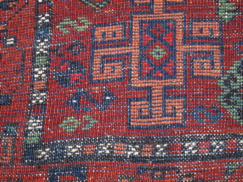 ANTIQUE TURKISH YURUK LONG RUG THREEMEDALLION DESIGN CIRCA 1900 - ADDITIONAL PHOTO 9