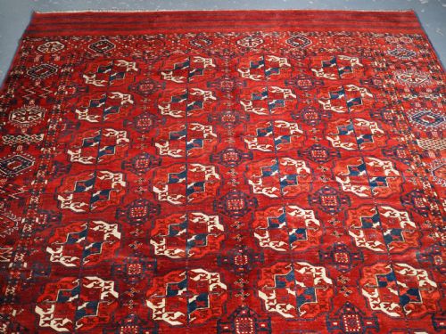ANTIQUE TEKKE TURKMEN MAIN CARPET 4 X 10 GULS SUPERB COLOUR CONDITION CIRCA 1860 - ADDITIONAL PHOTO 1