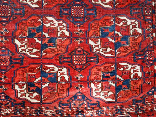 ANTIQUE TEKKE TURKMEN MAIN CARPET 4 X 10 GULS SUPERB COLOUR CONDITION CIRCA 1860 - ADDITIONAL PHOTO 7