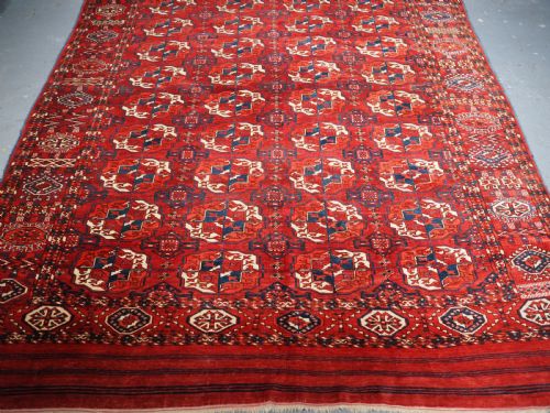 ANTIQUE TEKKE TURKMEN MAIN CARPET 4 X 10 GULS SUPERB COLOUR CONDITION CIRCA 1860 - ADDITIONAL PHOTO 9
