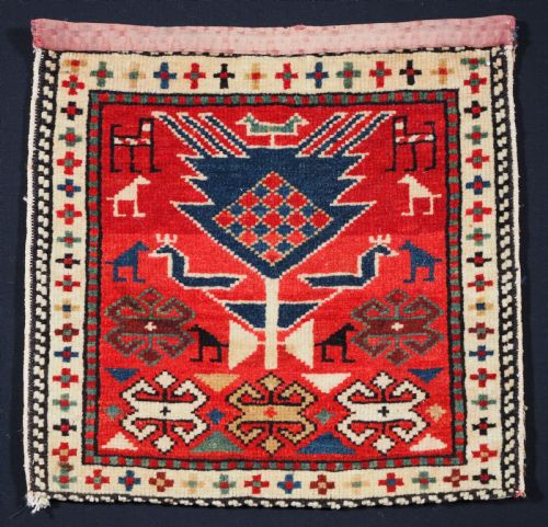 Antique Caucasian Shirvan Bag with Back, Superb Condition, Circa 1900.