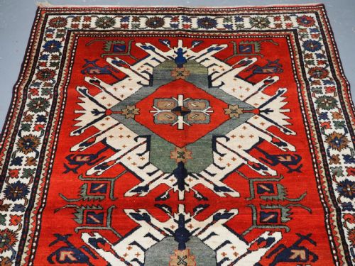 OLD CAUCASIAN EAGLE KAZAK RUG SUPERB FURNISHING ITEM CIRCA 192030 - ADDITIONAL PHOTO 2