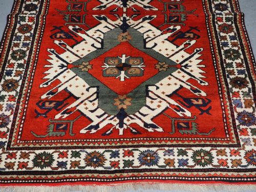 OLD CAUCASIAN EAGLE KAZAK RUG SUPERB FURNISHING ITEM CIRCA 192030 - ADDITIONAL PHOTO 4
