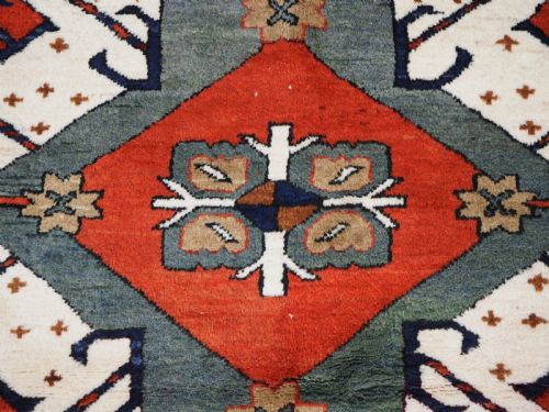 OLD CAUCASIAN EAGLE KAZAK RUG SUPERB FURNISHING ITEM CIRCA 192030 - ADDITIONAL PHOTO 10