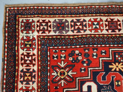 ANTIQUE CAUCASIAN CLOUD BAND KAZAK RUG GREAT CONDITION CIRCA 1900 - ADDITIONAL PHOTO 5